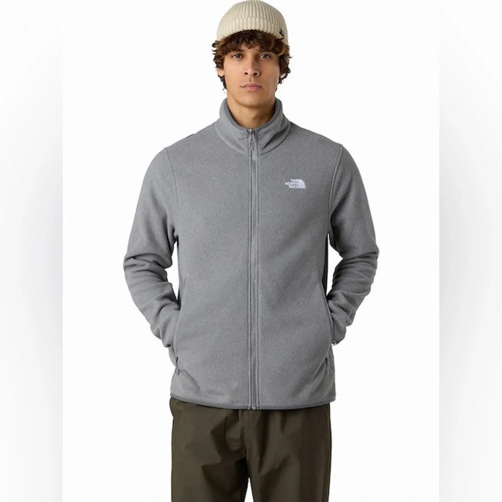 The North Face Men's Glacier Fleece Jacket Mid Gray Heather Size Medium